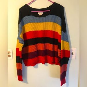 Multicolored cropped sweater
